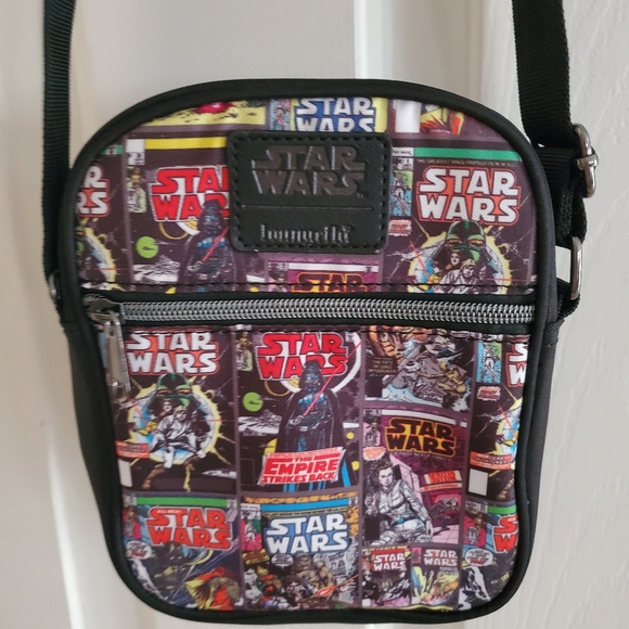 Loungefly Handbags - Loungefly Star Wars Retro Comic Print Darth Vader Crossbody Bag 8” RARE